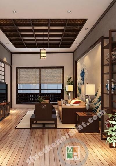 Thiết kế nội thất nhà phố theo phong cách Nhật Bản hiện đại - Anh Minh